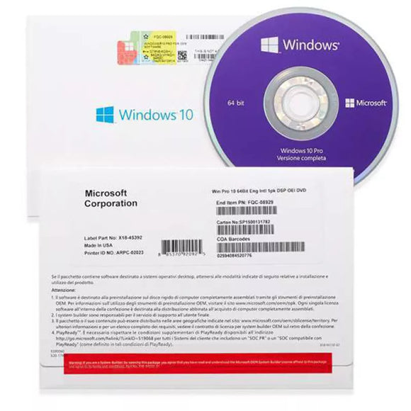 Windows 10 Professional 64 bit OEM